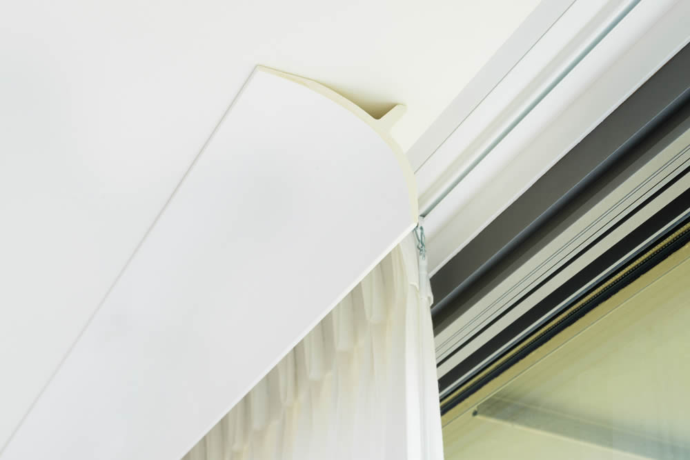 Gardinenleiste halbrundes Design vielseitig einsetzbar C991 Deckenleiste