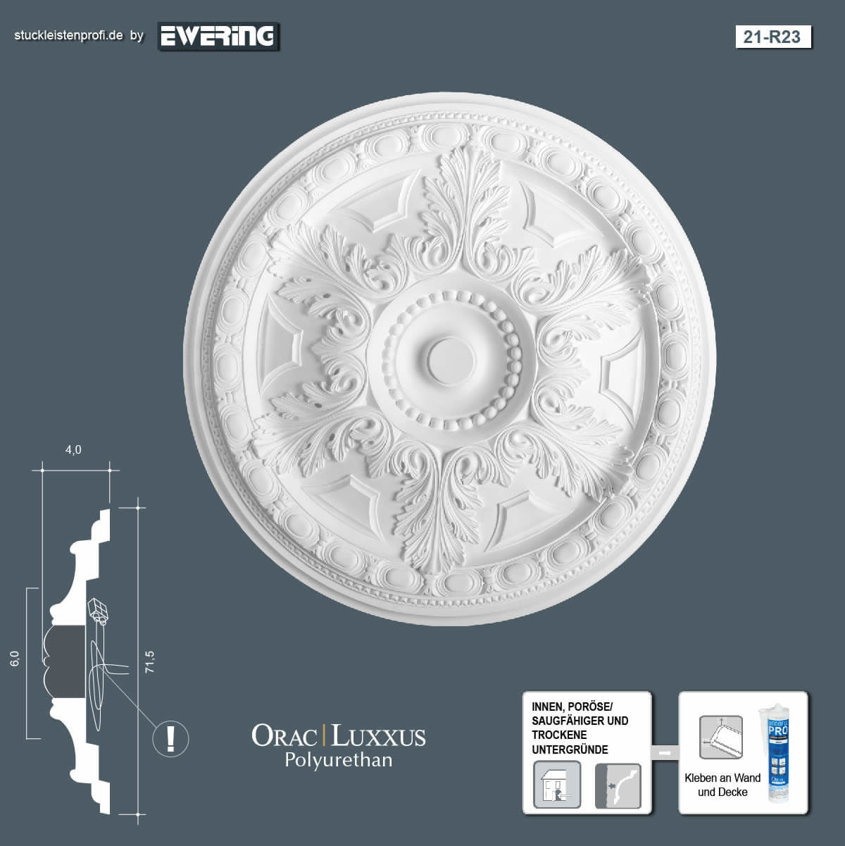 Rosette R23 Orac Decor Stuckelement