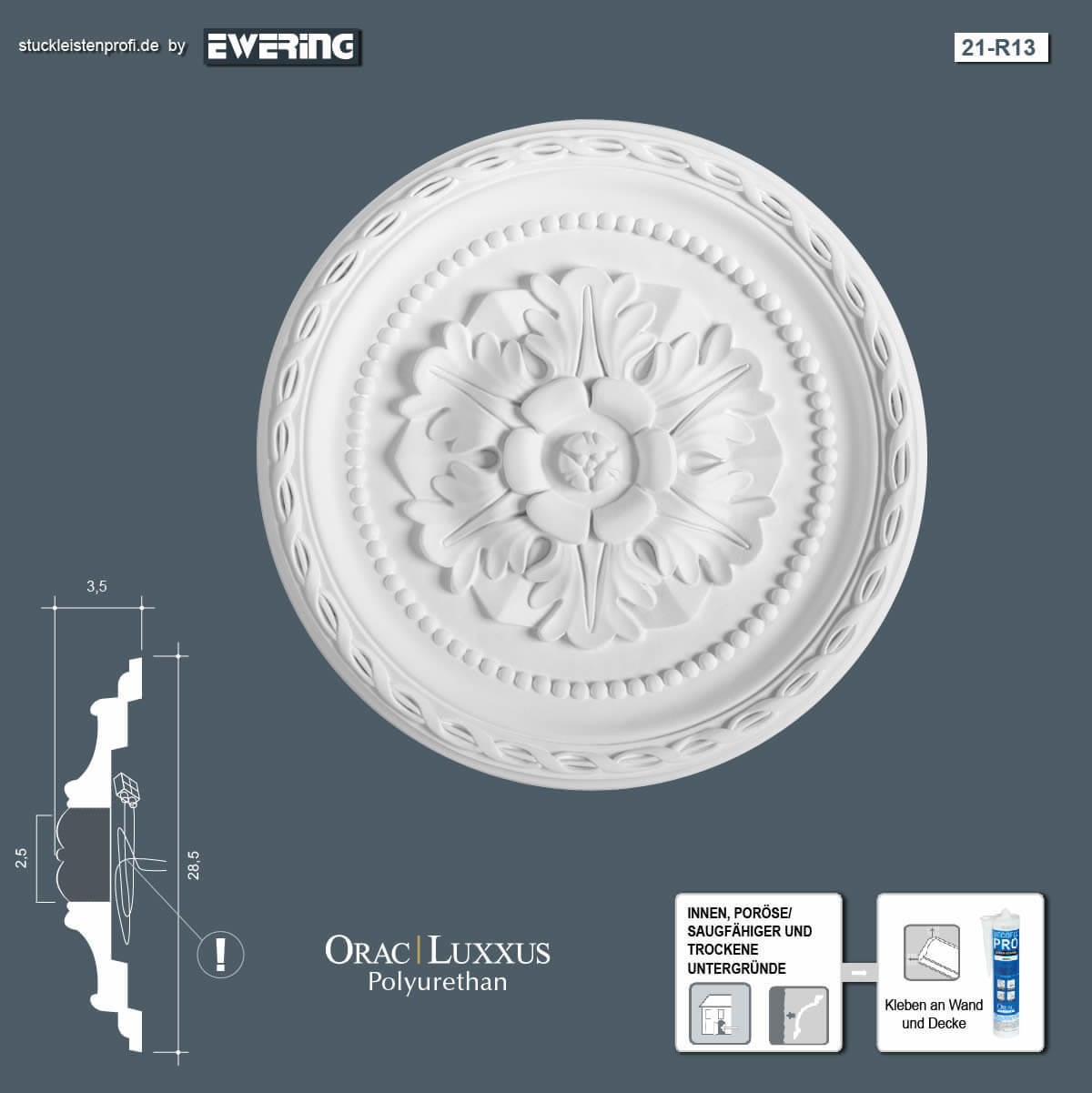 Rosette R13 Orac Decor Stuckelement
