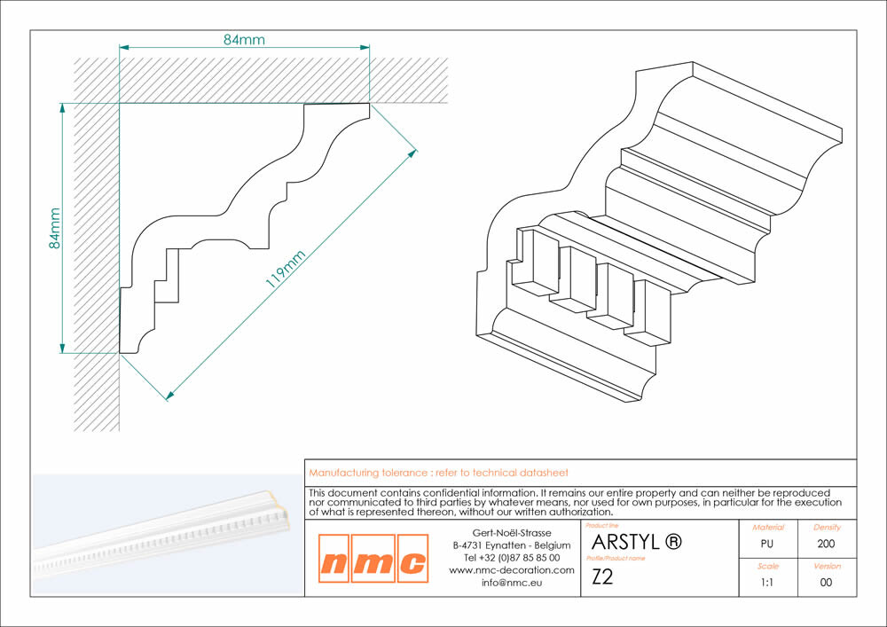 Deckenleiste NMC Z2 Noel Marquet Stuckleiste-x13-Z2.1M