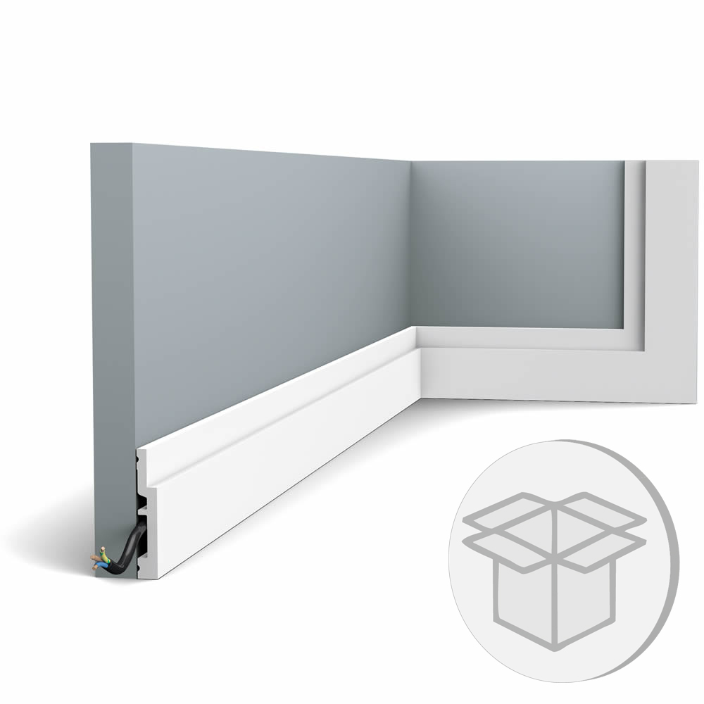 26er Stuckleisten Box SX187F Flexible Fußleiste Orac Decor High Line Deckenleiste