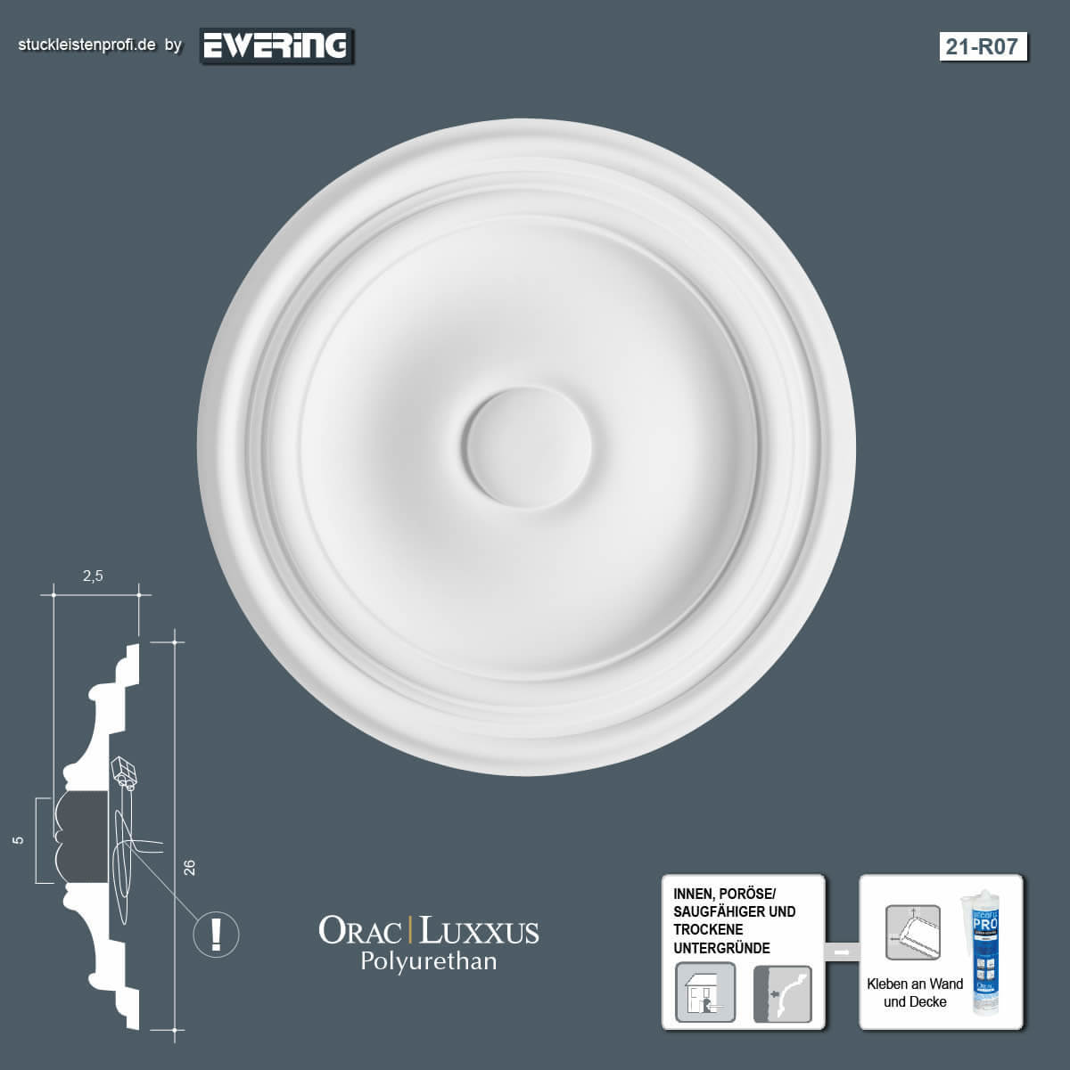 Rosette R07 Orac Decor Stuckelement