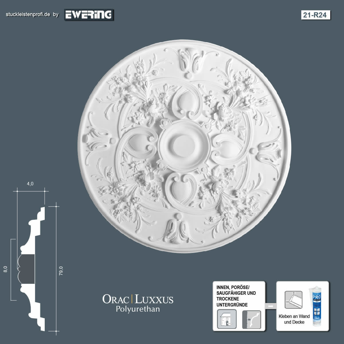 Rosette R24 Orac Decor Stuckelement